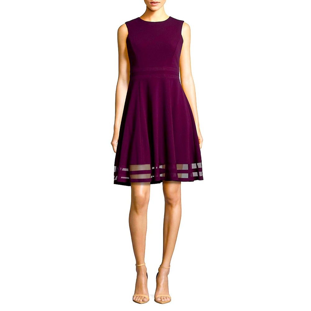 Calvin Klein Women’s Size 8 Sleeveless Purple Dress
